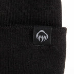Wolverine Rib Knit Watch Cap, Made in USA Embroidery - Black - Detail