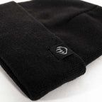 Wolverine Rib Knit Watch Cap, Made in USA Embroidery - Black - Right Angle 2