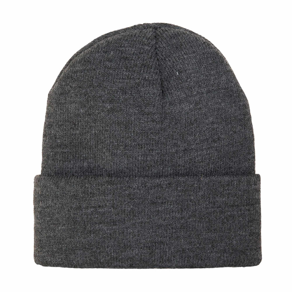 Wolverine Rib Knit Watch Cap, Made in USA Embroidery - Charcoal Grey - Back