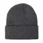 Wolverine Rib Knit Watch Cap, Made in USA Embroidery - Charcoal Grey - Back