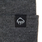 Wolverine Rib Knit Watch Cap, Made in USA Embroidery - Charcoal Grey - Detail