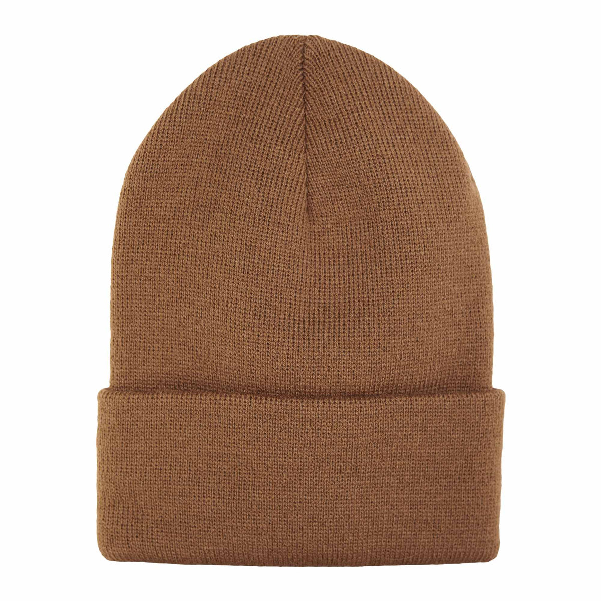 Wolverine Rib Knit Watch Cap, Made in USA Embroidery - Chestnut - Back