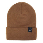 Wolverine Rib Knit Watch Cap, Made in USA Embroidery - Chestnut - Front