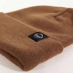 Wolverine Rib Knit Watch Cap, Made in USA Embroidery - Chestnut - Right Angle 2