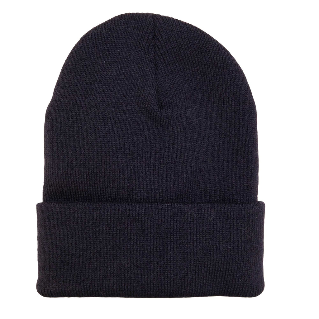 Wolverine Rib Knit Watch Cap, Made in USA Embroidery - Dark Navy - Back