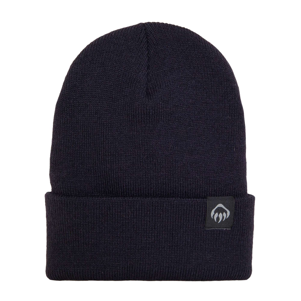Wolverine Rib Knit Watch Cap, Made in USA Embroidery - Dark Navy - Front
