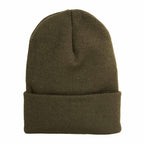 Wolverine Rib Knit Watch Cap, Made in USA Embroidery - Dark Olive - Back