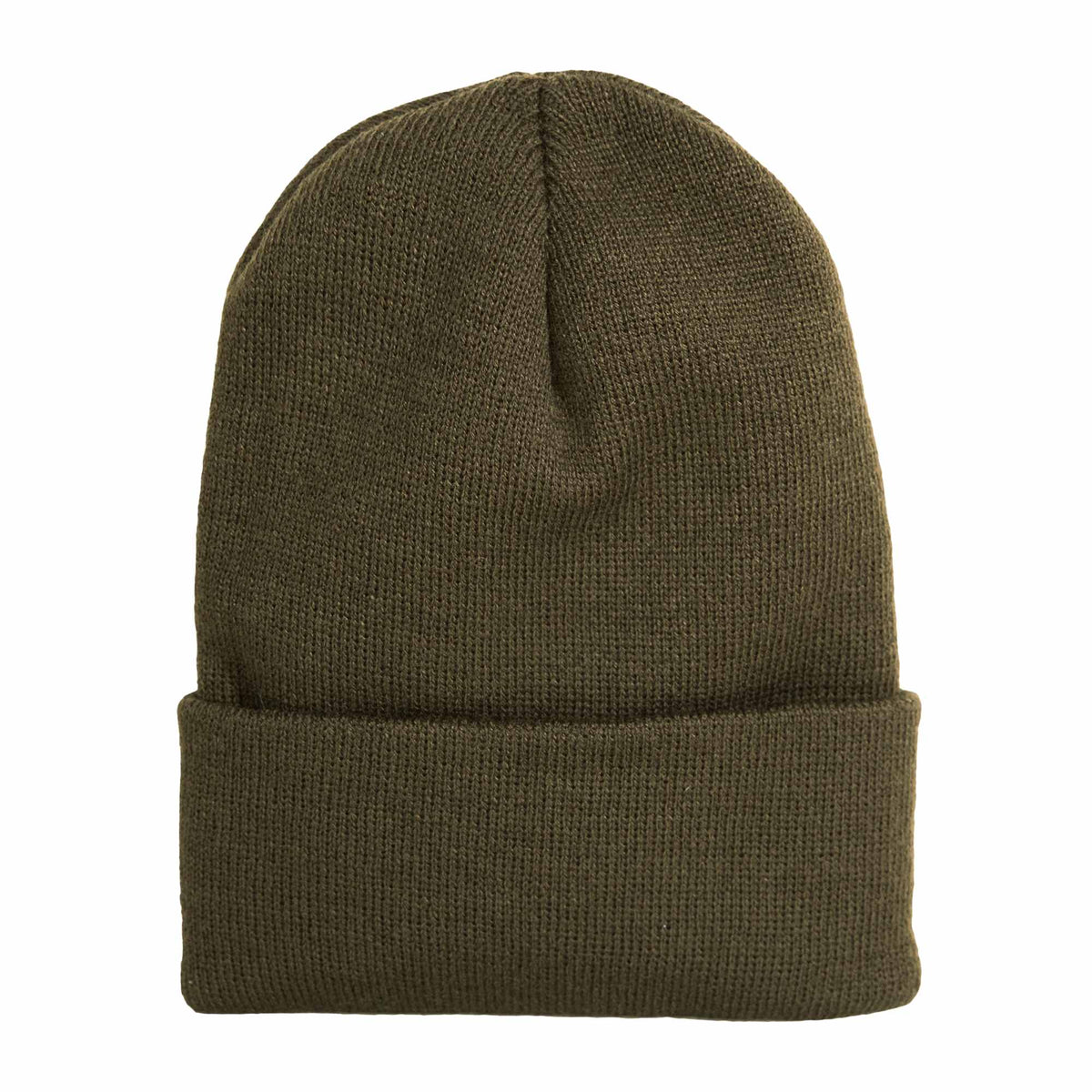 Wolverine Rib Knit Watch Cap, Made in USA Embroidery - Dark Olive - Back