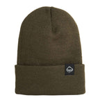 Wolverine Rib Knit Watch Cap, Made in USA Embroidery - Dark Olive - Front