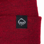 Wolverine Rib Knit Watch Cap, Made in USA Embroidery - Dark Red - Detail