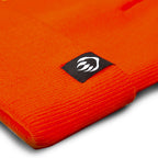Wolverine Rib Knit Watch Cap, Made in USA Embroidery - Saftey Orange - Detail