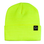 Wolverine Rib Knit Watch Cap, Made in USA Embroidery - Saftey Yellow - Front