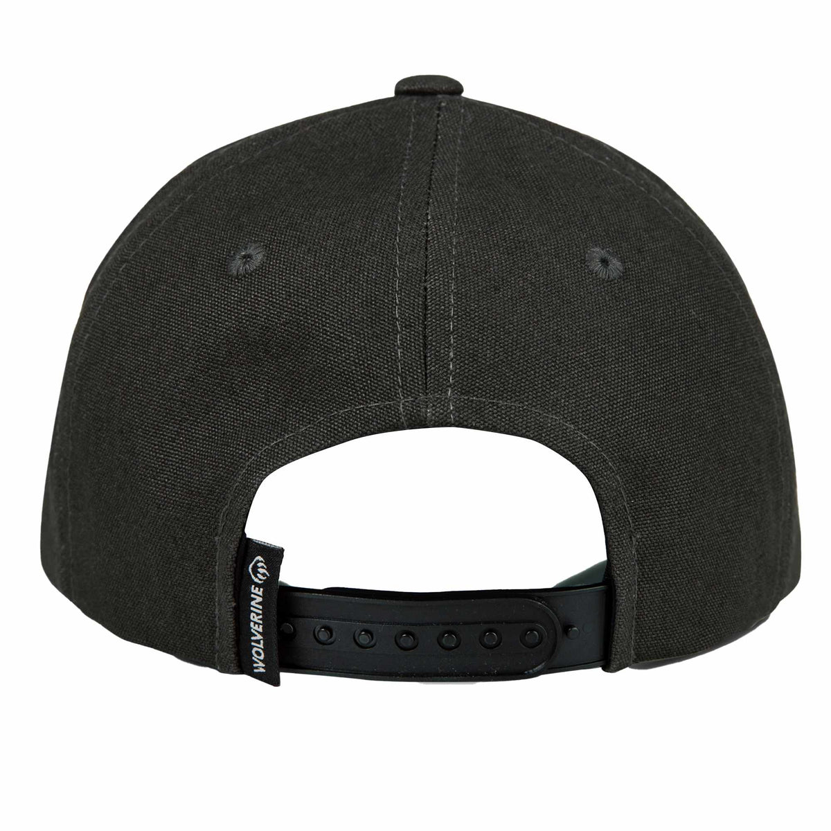 Wolverine Six Panel Cap, Grey Claw Label Embroidery - Onyx - Back