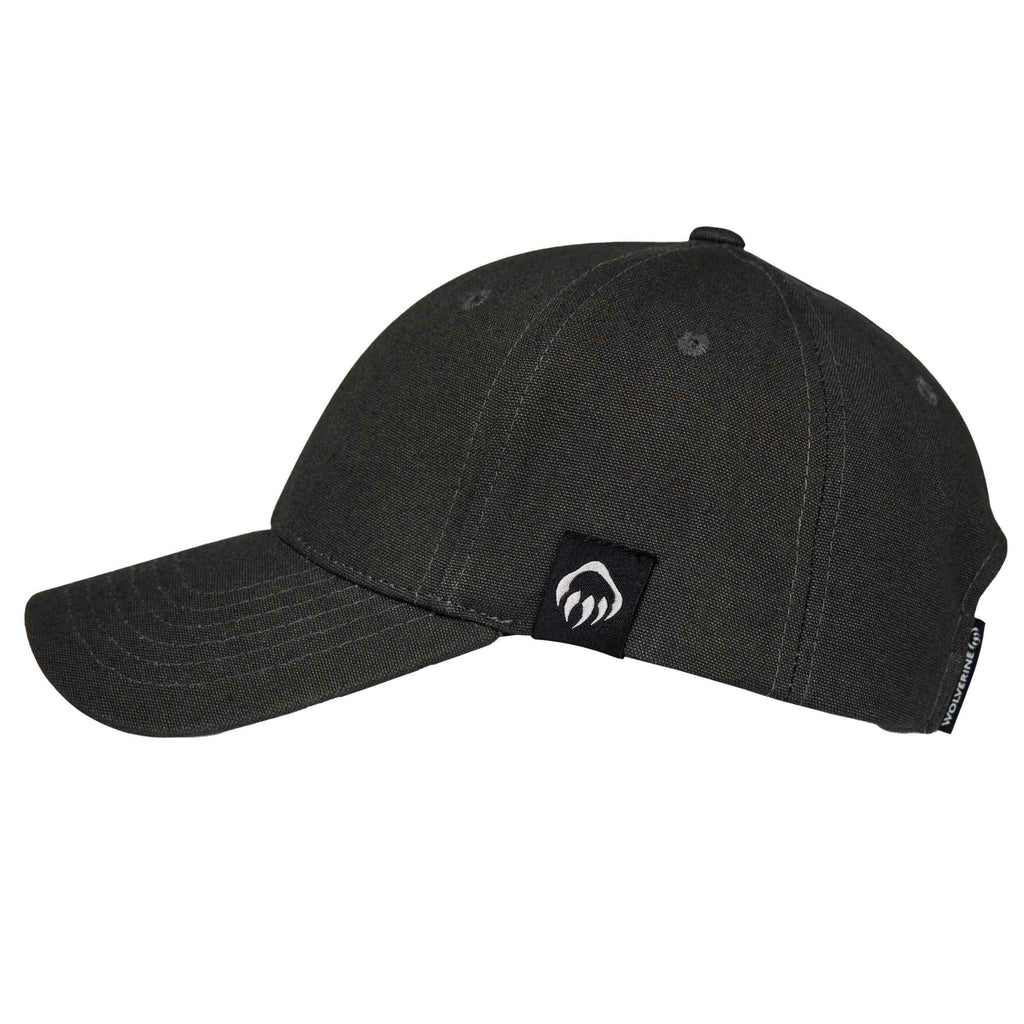 Wolverine Six Panel Cap, Grey Claw Label Embroidery - Onyx - Left Side