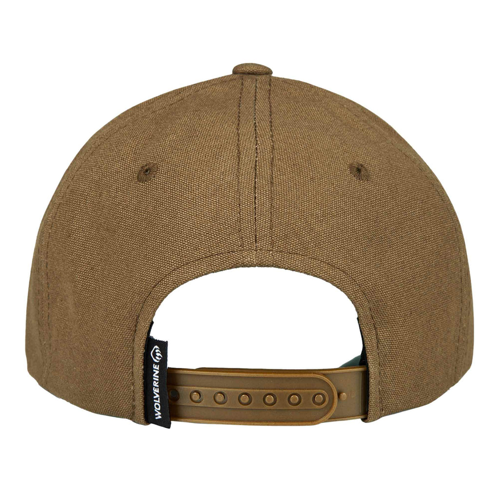 Wolverine Six Panel Cap, Grey Claw Label Transfer - Chestnut - Back