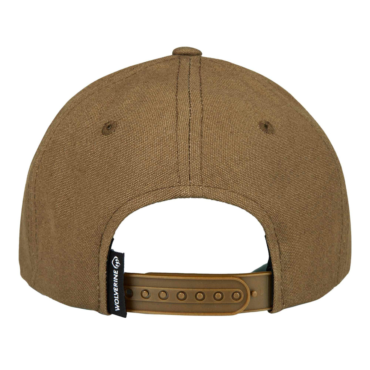Wolverine Six Panel Cap, Grey Claw Label Transfer - Chestnut - Back