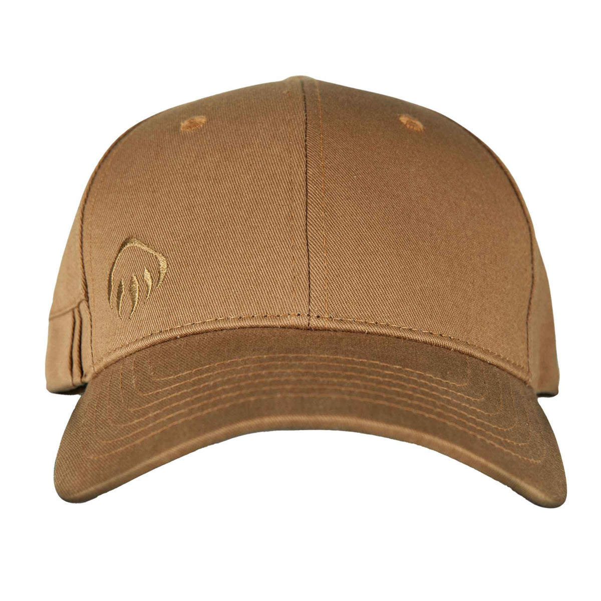 Wolverine Six Panel Cap with Pencil Sleeve Embroidery - Cedar - Front