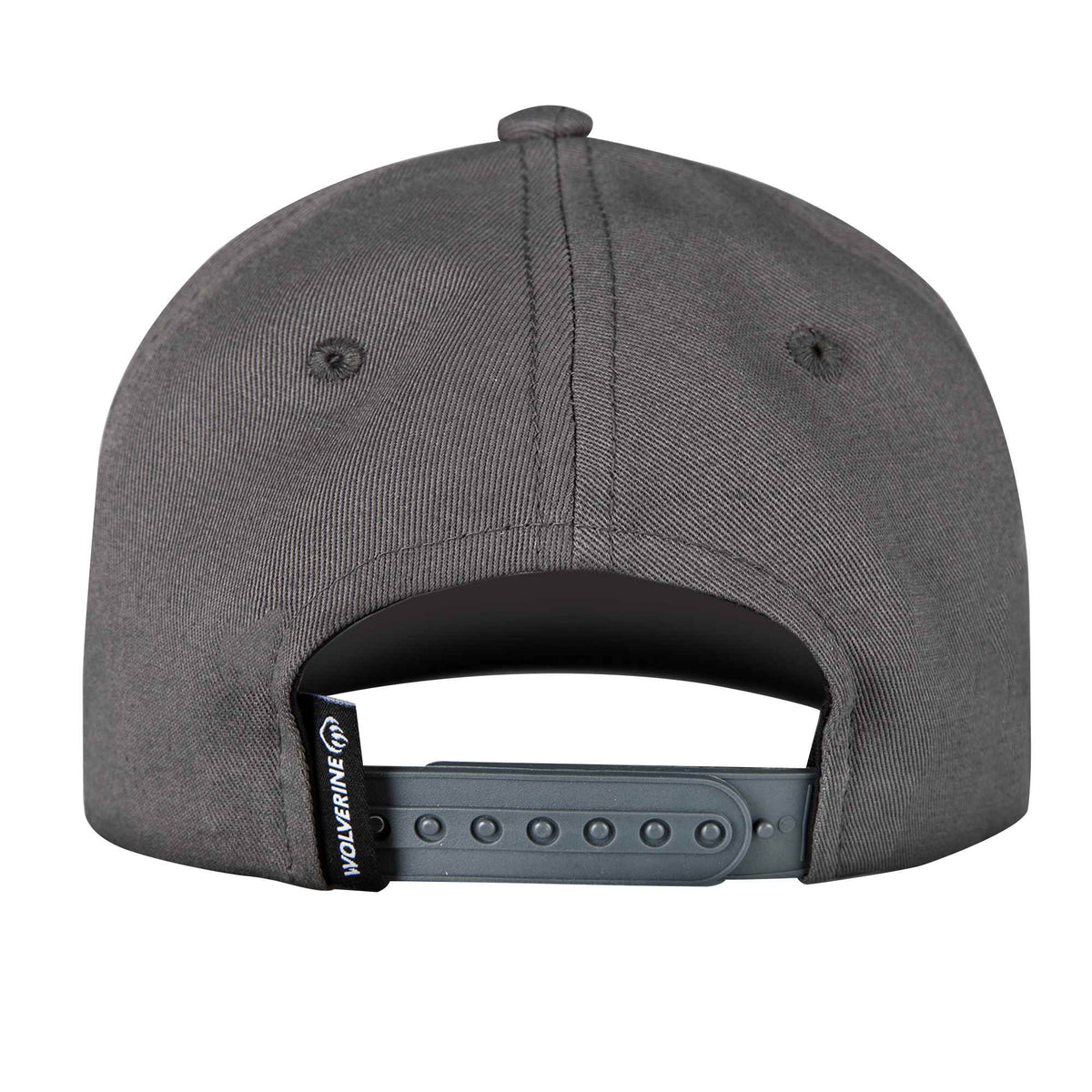 Wolverine Six Panel Cap with Pencil Sleeve Embroidery - Dark Grey - Back