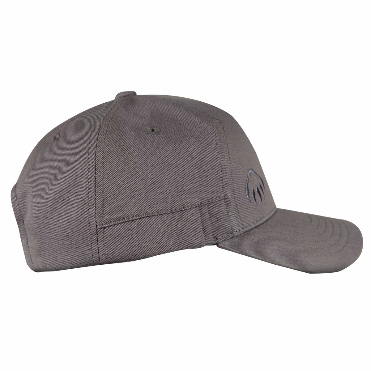 Wolverine Six Panel Cap with Pencil Sleeve Embroidery - Dark Grey - Right Side