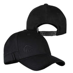 Wolverine Six Panel Cap with Pencil Sleeve Embroidery - True Black - Left Angle 2