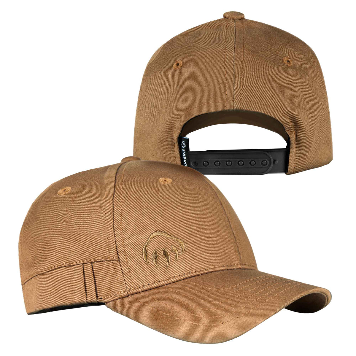 Wolverine Six Panel Cap with Pencil Sleeve Transfer - Cedar - Left Angle