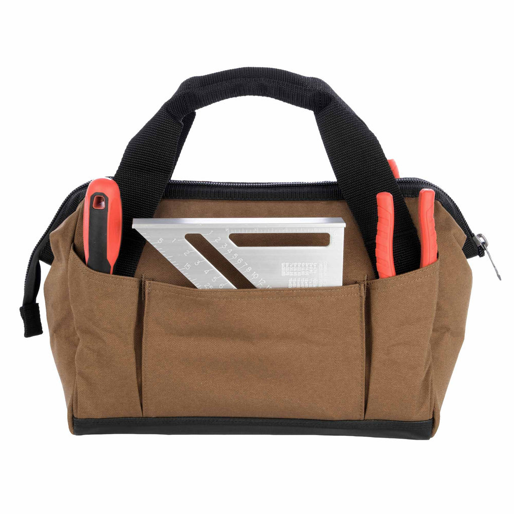 Wolverine Tool Bag with 14 Pockets, 13 Inch - Chestnut - Back