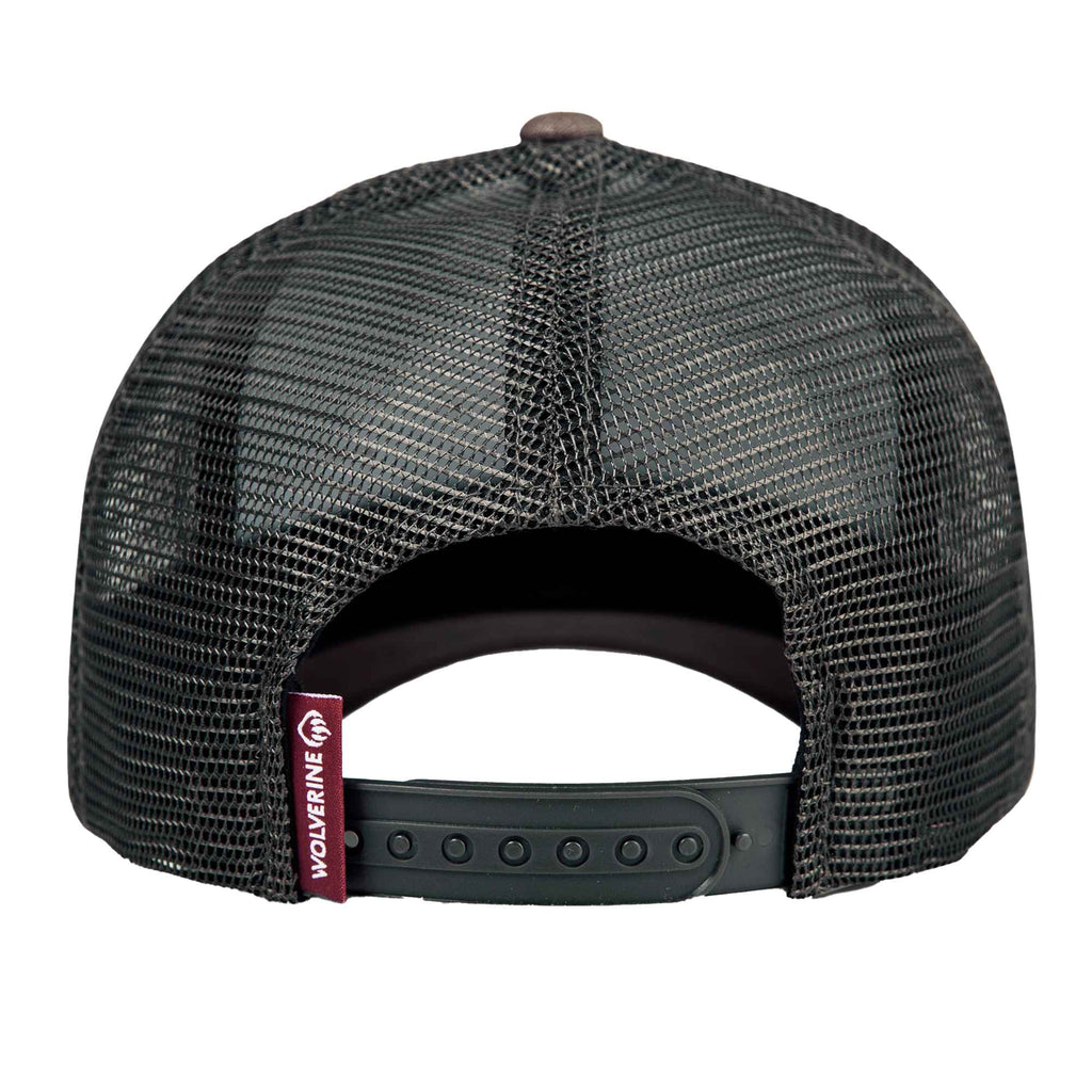 Wolverine Trucker Cap, Red Label Transfer - Black Olive - Back