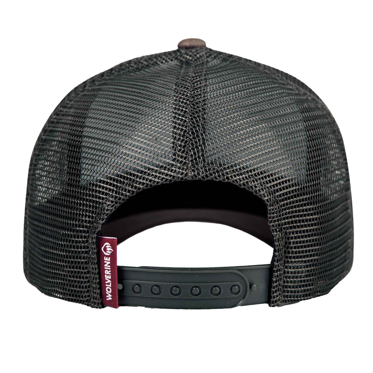 Wolverine Trucker Cap, Red Label Transfer - Black Olive - Back
