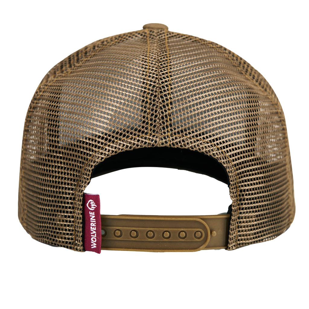 Wolverine Trucker Cap, Red Label Transfer - Chestnut - Back