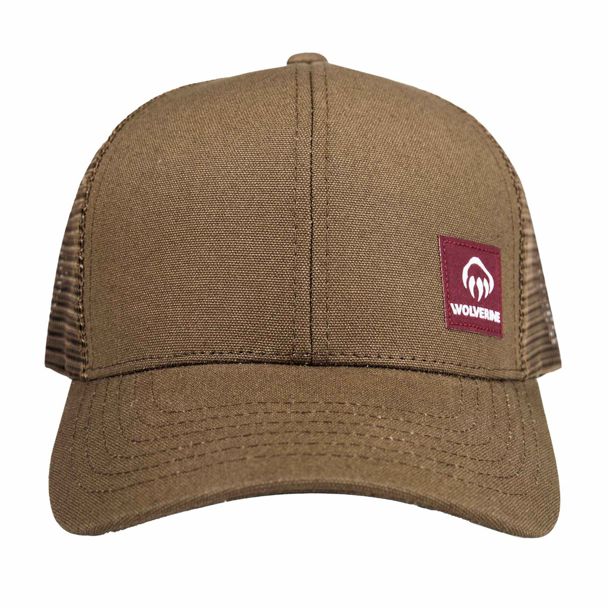 Wolverine Trucker Cap, Red Label Transfer - Chestnut - Front