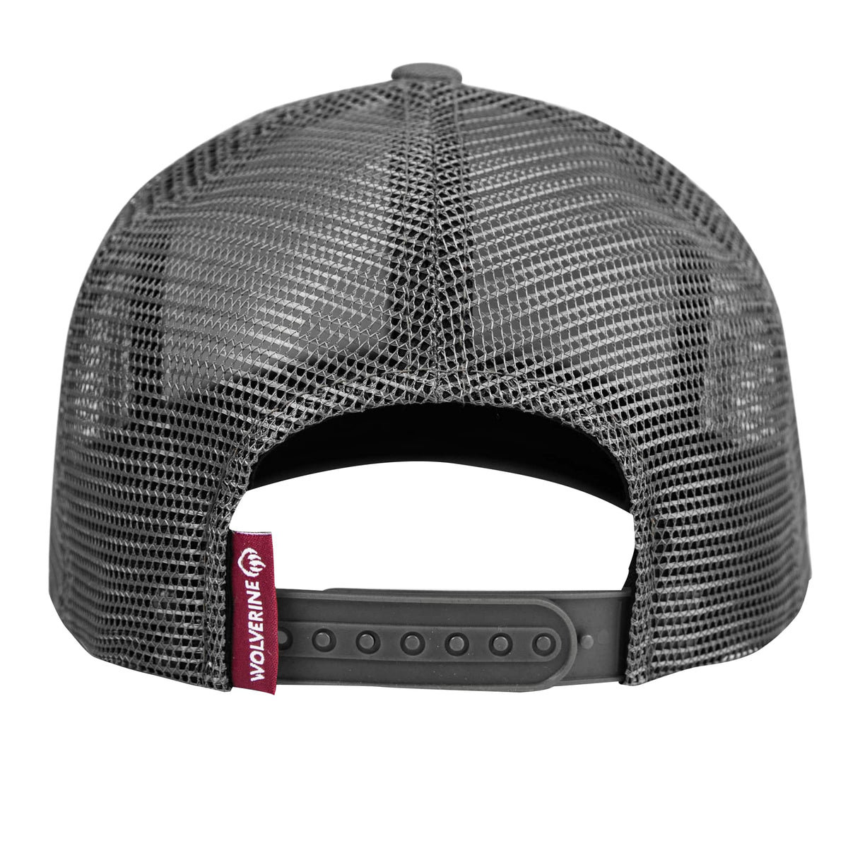 Wolverine Trucker Cap, Red Label Transfer - Grey - Back