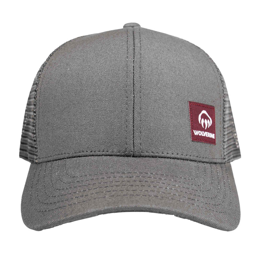 Wolverine Trucker Cap, Red Label Transfer - Grey - Front