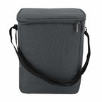Wolverine Vertical Canvas Cooler for 12 Cans Embroidery - Gray - Back