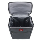 Wolverine Vertical Canvas Cooler for 12 Cans Embroidery - Gray - Propped Front 2