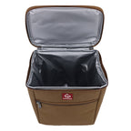 Wolverine Vertical Canvas Cooler for 12 Cans Transfer - Chestnut - Open Front 3