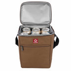 Wolverine Vertical Canvas Cooler for 12 Cans Transfer - Chestnut - Open Front