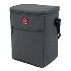 Wolverine Vertical Canvas Cooler for 12 Cans Transfer - Gray - Left Angle