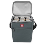 Wolverine Vertical Canvas Cooler for 12 Cans Transfer - Gray - Propped Front