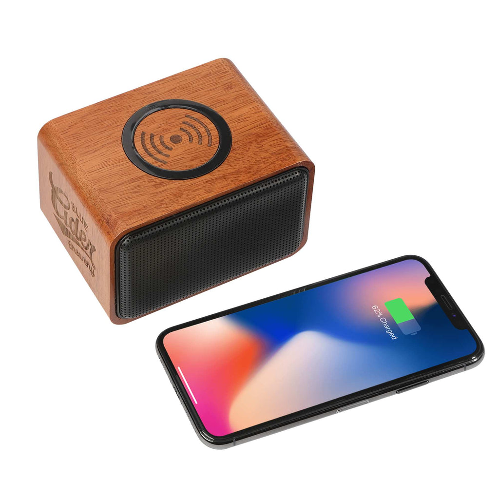 Wooden Speaker with Wireless Charging Top Laser Engraving - Wood - Photo 2