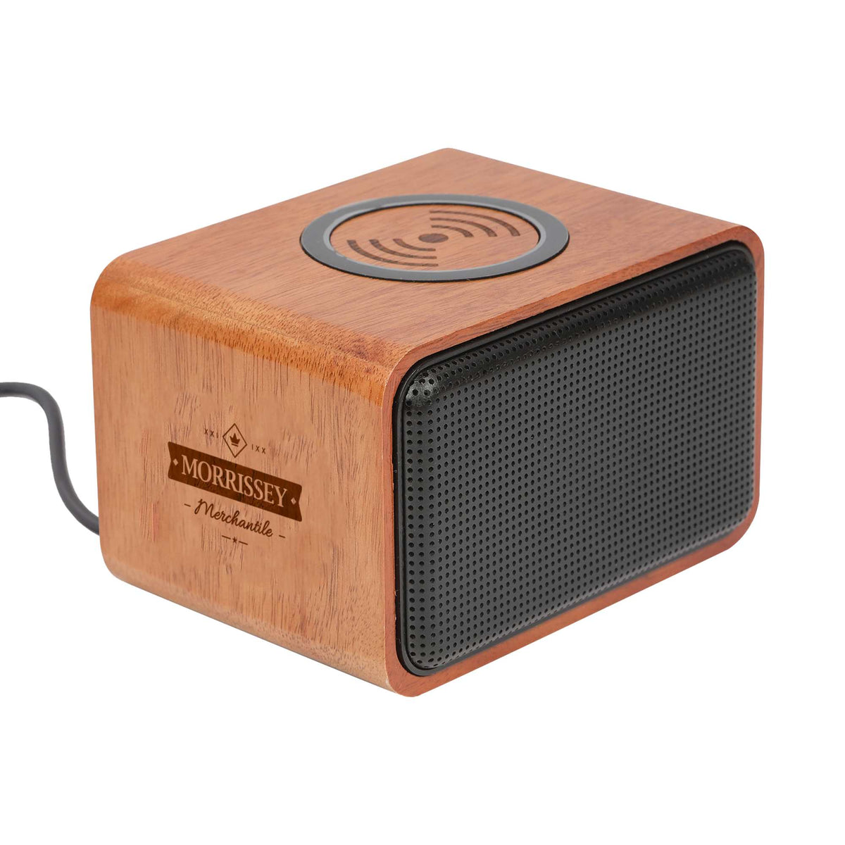 Wooden Speaker with Wireless Charging Top Laser Engraving - Wood - Photo 4