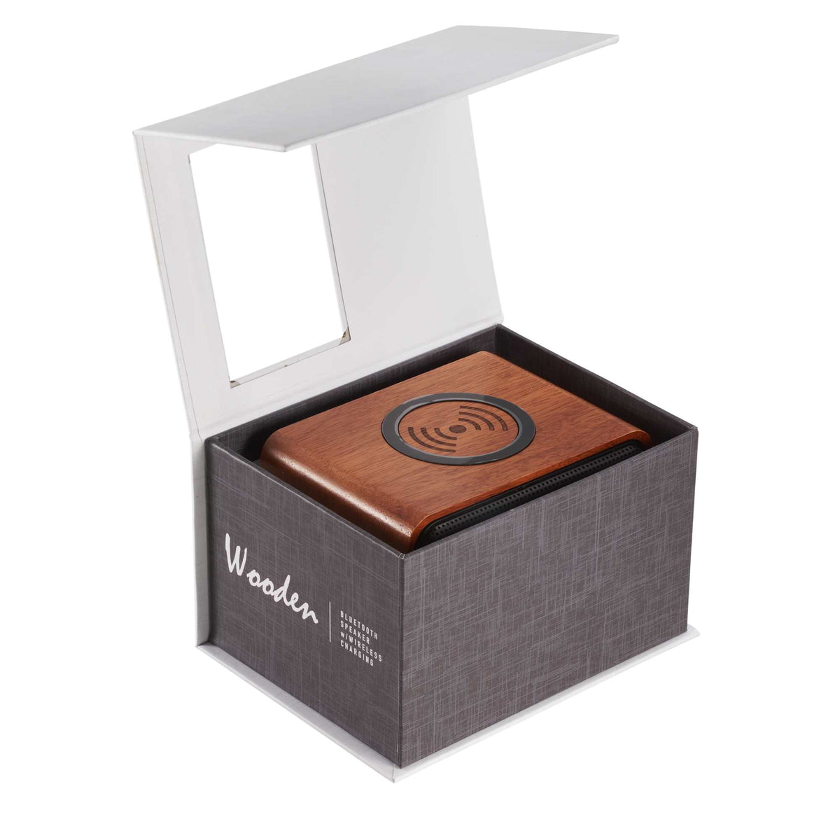 Wooden Speaker with Wireless Charging Top Laser Engraving - Wood - Photo 6