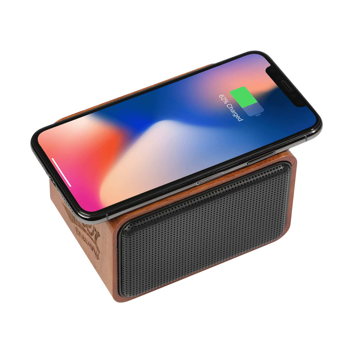 Wooden Speaker with Wireless Charging Top Laser Engraving - Wood - Photo 7