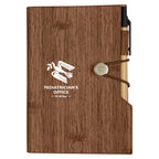 Woodgrain Notebook with Sticky Notes and Flags - Brown - Silk Screen
