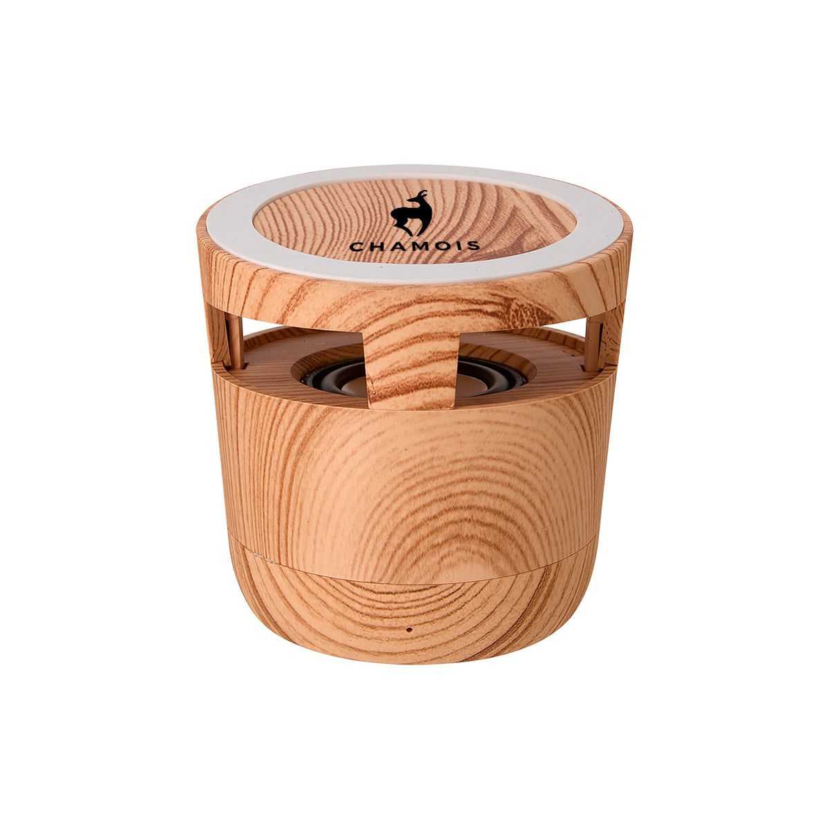 Woodgrain Wireless Charging Pad and Speaker - Pad Print
