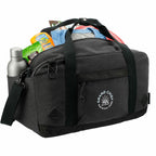 Woodland Cotton Canvas Duffel Bag with Carabiner - Black - Photo