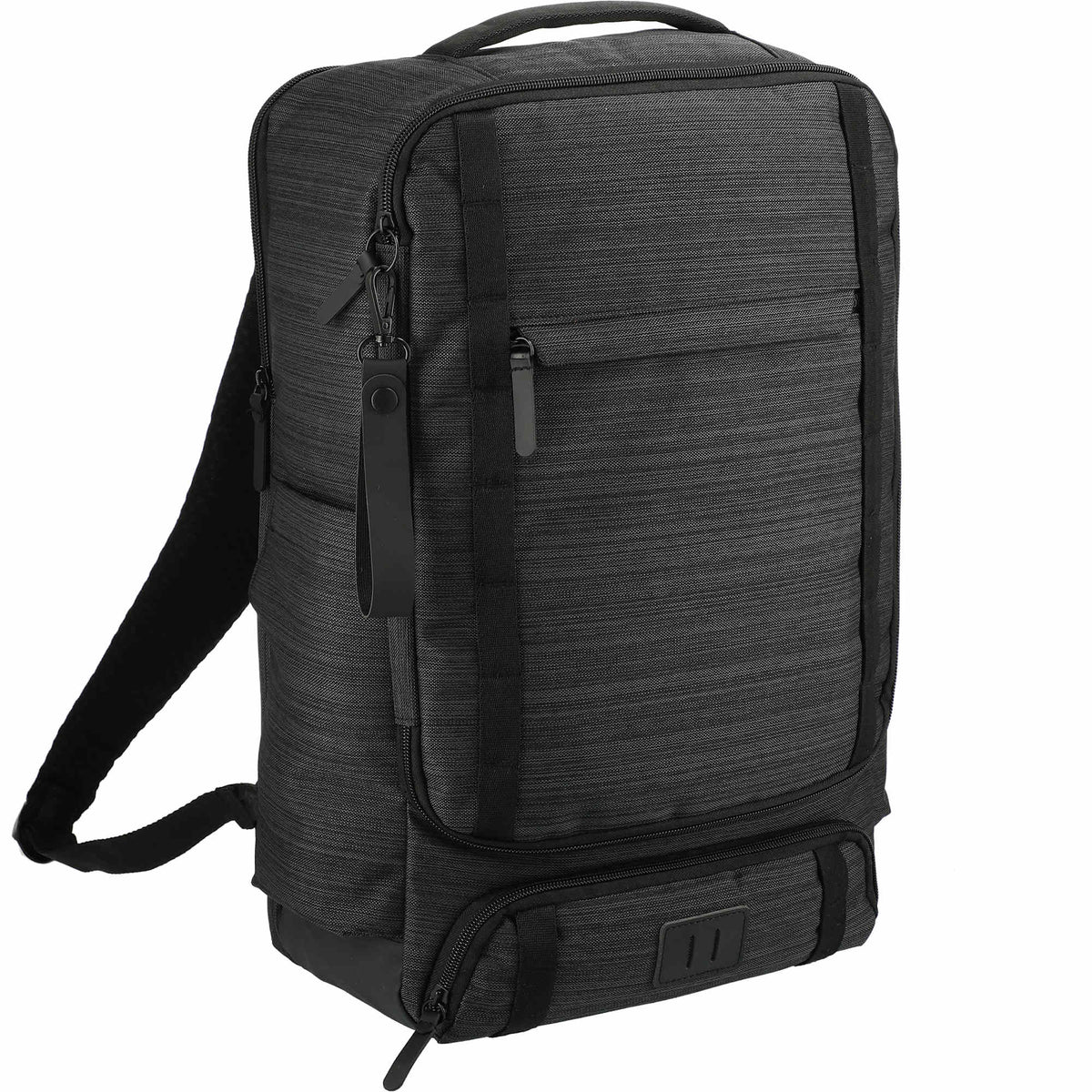 Work Anywhere Laptop Backpack with Organizer Pouch, 15 Inch Embroidery - Charcoal - Right Angle 3