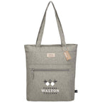 Work Anywhere Laptop Tote in Recycled Polyester Embroidery - Gray - Front