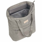 Work Anywhere Laptop Tote in Recycled Polyester Embroidery - Gray - Right Angle 3