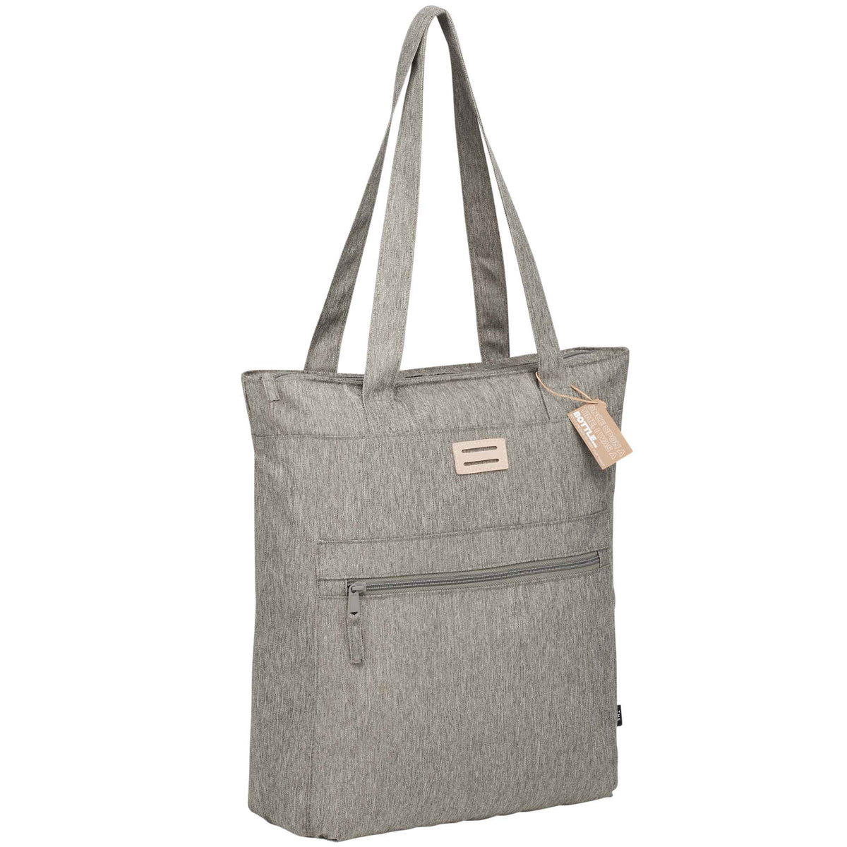 Work Anywhere Laptop Tote in Recycled Polyester Full Color - Gray - Right Angle