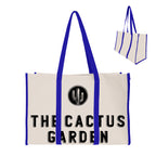 Wrap Around Tote Bag in Recycled Canvas - Blue - Silk Screen